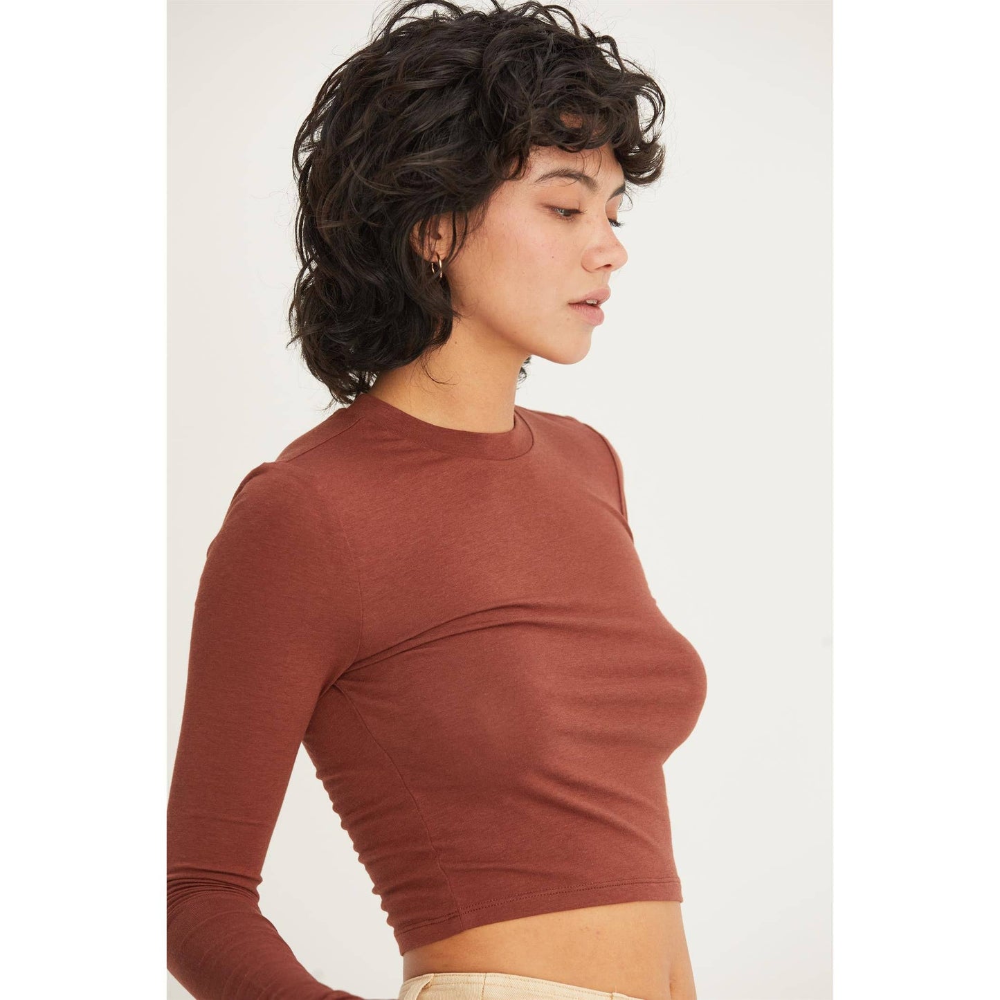 DZ24F339-CROPPED LONG SLEEVE TEE