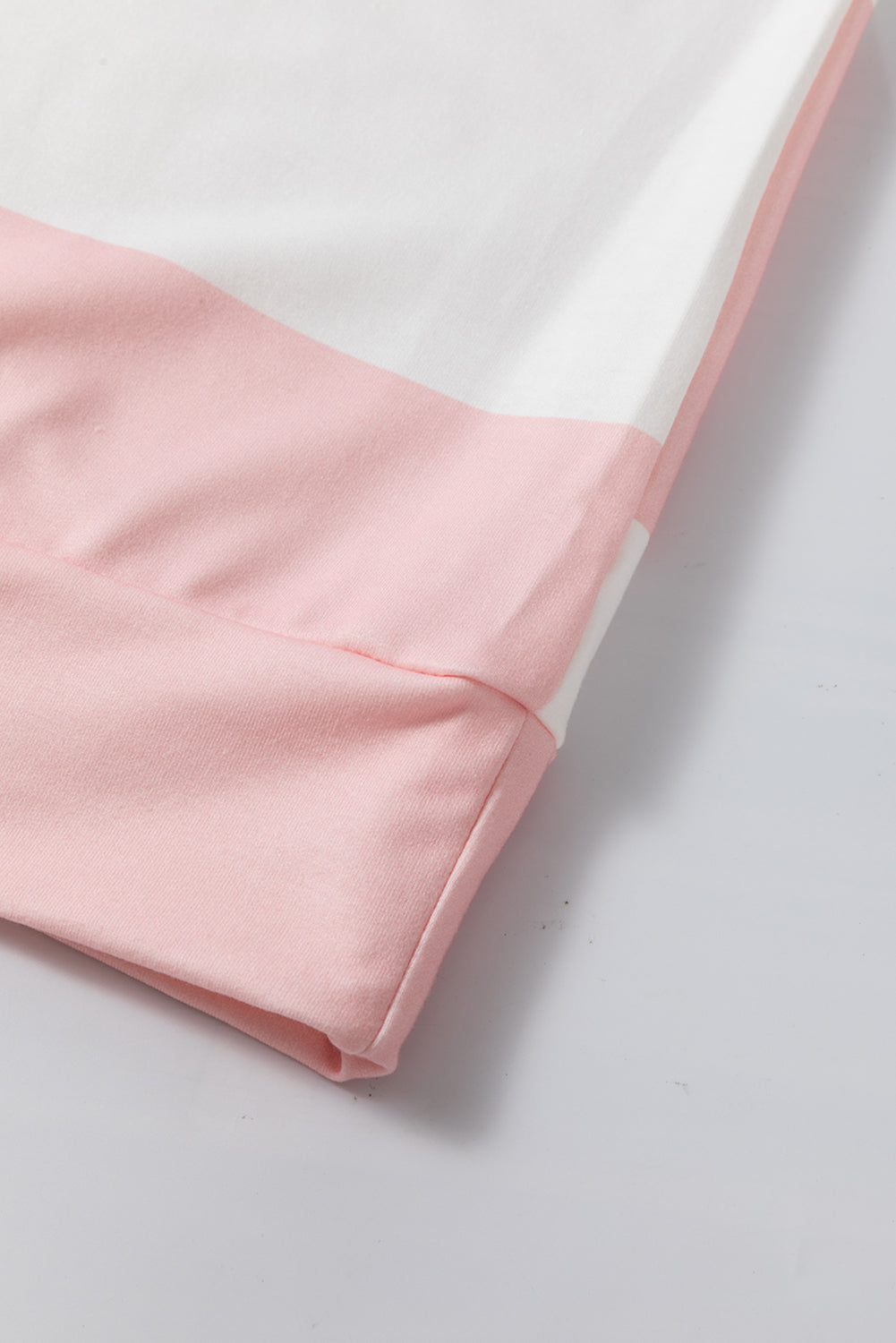 Light Pink Colorblock Drop Sleeve Top