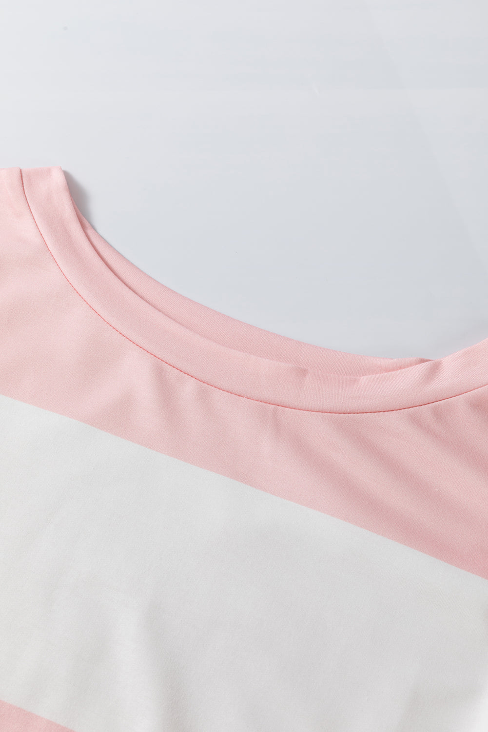 Light Pink Colorblock Drop Sleeve Top