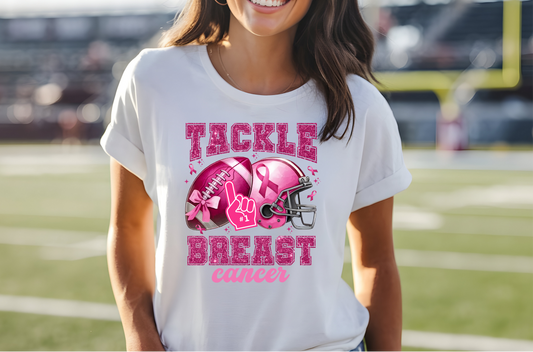 Tackle Breast Cancer Sparkle Tee