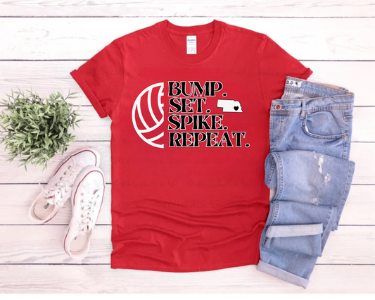 Bump Set Spike Repeat Tee